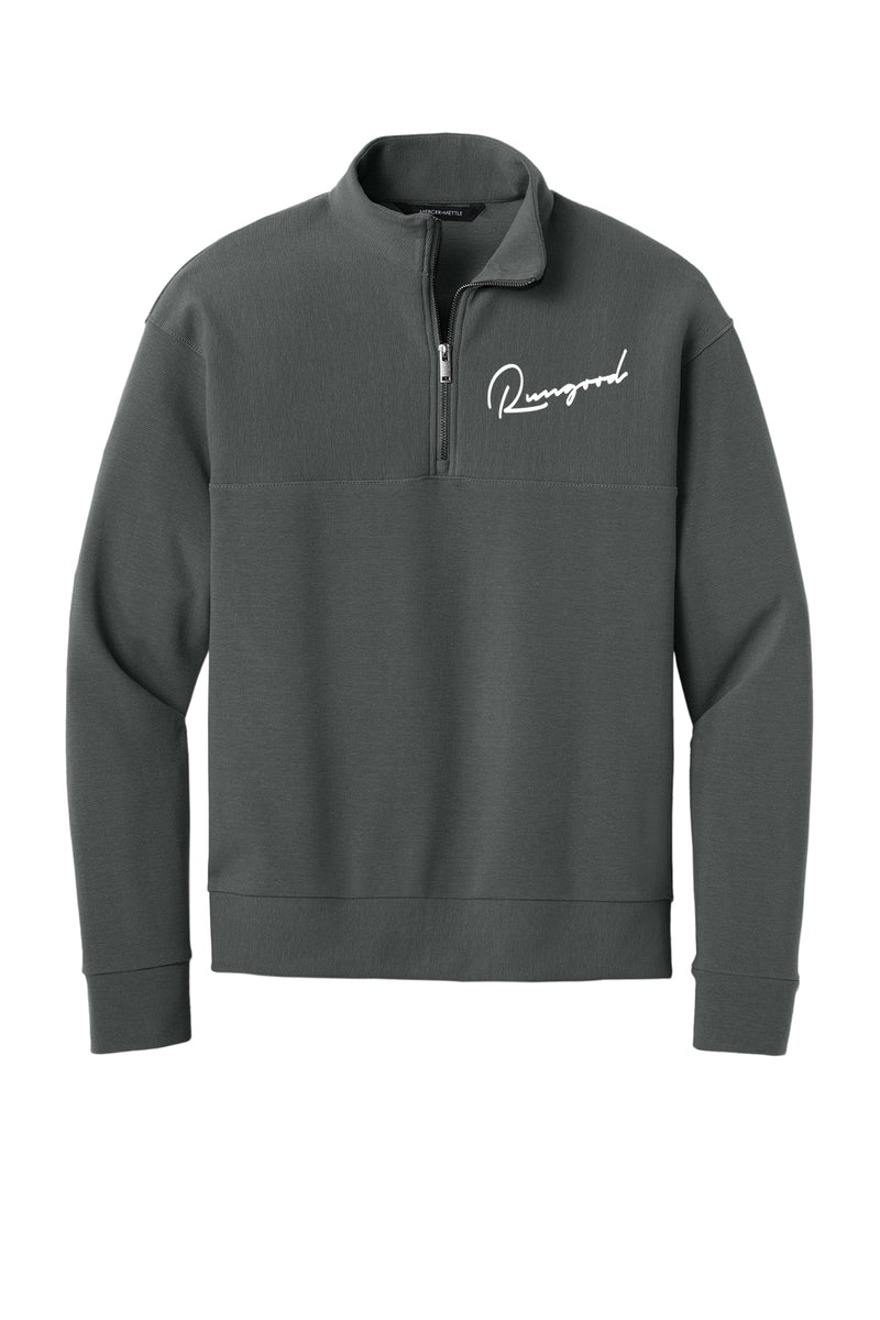 RunGood Script Quarter Zip - Storm Grey